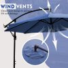 10-foot Outdoor Cantilever Banana Umbrella - Blue