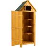 30.3"L X 21.3"W X 70.5"H Outdoor Storage Cabinet Tool Shed Wooden Garden Shed Natural