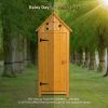 30.3"L X 21.3"W X 70.5"H Outdoor Storage Cabinet Tool Shed Wooden Garden Shed Natural