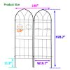 2 Pack Metal Garden Trellis 78.7" x 19.7" Rustproof Trellis for Climbing Plants Outdoor Flower Support Black