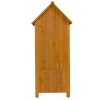 30.3"L X 21.3"W X 70.5"H Outdoor Storage Cabinet Tool Shed Wooden Garden Shed Natural