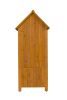 30.3"L X 21.3"W X 70.5"H Outdoor Storage Cabinet Tool Shed Wooden Garden Shed Natural