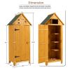 30.3"L X 21.3"W X 70.5"H Outdoor Storage Cabinet Tool Shed Wooden Garden Shed Natural