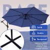 10-foot Outdoor Cantilever Banana Umbrella - Blue