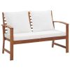 4 Piece Garden Lounge Set with Cushions Solid Acacia Wood