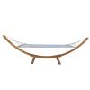 1-Person Hammock with Stand Set for Outside & Inside;  Indoor Outdoor Standalone plywood+canvas