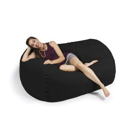 Jaxx 5.5 Foot Lounger Bean Bag Loveseat (Color: Black)