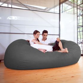 Jaxx 7 Foot Giant Bean Bag Sofa (Color: Charcoal)