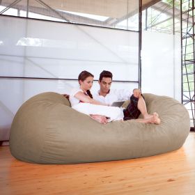 Jaxx 7 Foot Giant Bean Bag Sofa (Color: Camel)