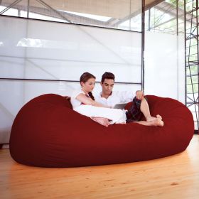 Jaxx 7 Foot Giant Bean Bag Sofa (Color: Cinnabar)