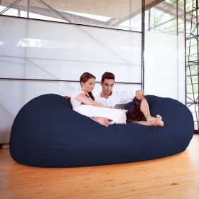 Jaxx 7 Foot Giant Bean Bag Sofa (Color: Navy)