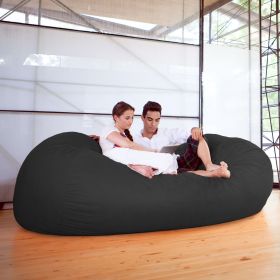 Jaxx 7 Foot Giant Bean Bag Sofa (Color: Black)