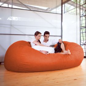 Jaxx 7 Foot Giant Bean Bag Sofa (Color: Mandarin)