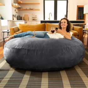 Jaxx 6 ft Cocoon - Large Bean Bag Chair for Adults (Color: Black)