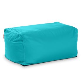 Jaxx Leon Outdoor Bean Bag Ottoman (Color: Cancun Blue)