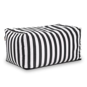 Jaxx Leon Outdoor Bean Bag Ottoman (Color: Black & White Stripes)