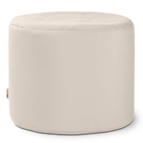 Jaxx Spring Indoor / Outdoor Bean Bag Pouf Ottoman (Color: White)