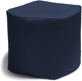 Jaxx Luckie Outdoor Patio Bean Bag Ottoman (Color: Navy)