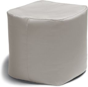 Jaxx Luckie Outdoor Patio Bean Bag Ottoman (Color: White)