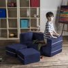 Jaxx Zipline Modular Kids Loveseat & Ottomans