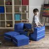 Jaxx Zipline Modular Kids Loveseat & Ottomans