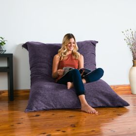 Jaxx 5.5 ft Pillow Saxx Bean Bag Pillow - Premium Chenille (Color: Plum)