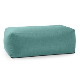 Coza Ottoman - Large Outdoor Pouf & Footrest - Sunbrella (Color: Breeze)