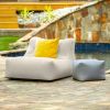 Coza Outdoor Chair - Large Bean Bag Lounge Chair for Poolside & Patio Lounging - Sunbrella