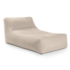 Coza Outdoor Sun Lounger - Luxurious Giant Outdoor Chaise - Sunbrella (Color: Flax)