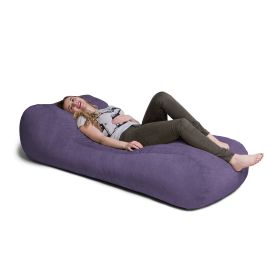 Jaxx Arlo Chaise Lounge Bean Bag Chair - Premium Chenille (Color: Plum)