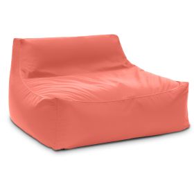 Jaxx Lavista Outdoor Bean Bag Loveseat / Modern Patio Sofa (Color: Flamingo)