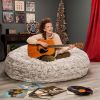 Jaxx 6 Foot Cocoon - Large Bean Bag Chair for Adults, Premium Luxe Faux Fur