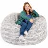 Jaxx Metro Sac 5 Foot Bean Bag Chair - Luxe Fur