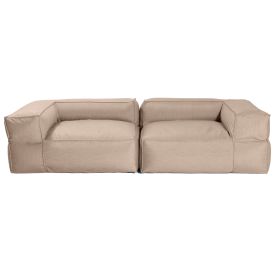 Baya Outdoor Modular Loveseat - Luxurious Soft Seating for Poolside or Hospitality (Color: Petal)