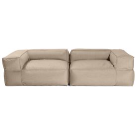 Baya Outdoor Modular Loveseat - Luxurious Soft Seating for Poolside or Hospitality (Color: Ash)