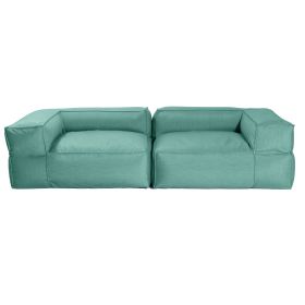 Baya Outdoor Modular Loveseat - Luxurious Soft Seating for Poolside or Hospitality (Color: Breeze)