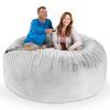 Jaxx Saxx 6 Foot Giant Bean Bag Chair- Premium Faux Rabbit Fur