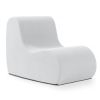 Jaxx Uptown Modern Armless Accent Chair, Boucle