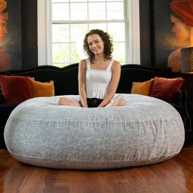 Jaxx 6 Foot Cocoon - Large Bean Bag Chair for Adults, Mondo Fur (Color: Grey)