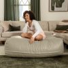 Atrium Collection Lino Ottoman - Oversized Large Couch Ottoman & Foam-Filled Lounger - Faux Leather