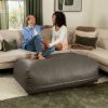 Atrium Collection Lino Ottoman - Oversized Large Couch Ottoman & Foam-Filled Lounger - Faux Leather