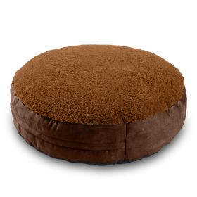 Jaxx Robbi Round Pet Bed, Small (Color: Caramel & Chocolate)