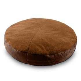 Jaxx Robbi Round Pet Bed, Large (Color: Caramel & Chocolate)