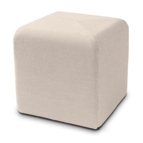 Jaxx Monroe Square Foam Ottoman with Stain Resistant Performance Fabric, Small (18 x 18) (Color: Mist Light Grey)