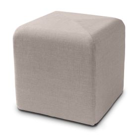 Jaxx Monroe Square Foam Ottoman with Stain Resistant Performance Fabric, Small (18 x 18) (Color: Shark Grey)