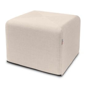 Jaxx Monroe Square Foam Ottoman with Stain Resistant Performance Fabric, Large (24 x 24 x 18) (Color: Mist Light Grey)