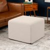 Jaxx Monroe Square Foam Ottoman with Stain Resistant Performance Fabric, Large (24 x 24 x 18)