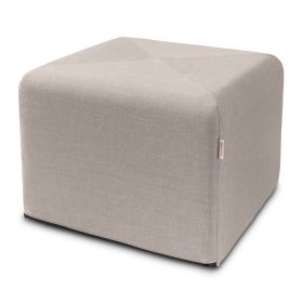 Jaxx Monroe Square Foam Ottoman with Stain Resistant Performance Fabric, Large (24 x 24 x 18) (Color: Shark Grey)