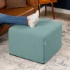 Jaxx Monroe Square Foam Ottoman with Stain Resistant Performance Fabric, Large (24 x 24 x 18)