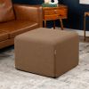 Jaxx Monroe Square Foam Ottoman with Stain Resistant Performance Fabric, Large (24 x 24 x 18)